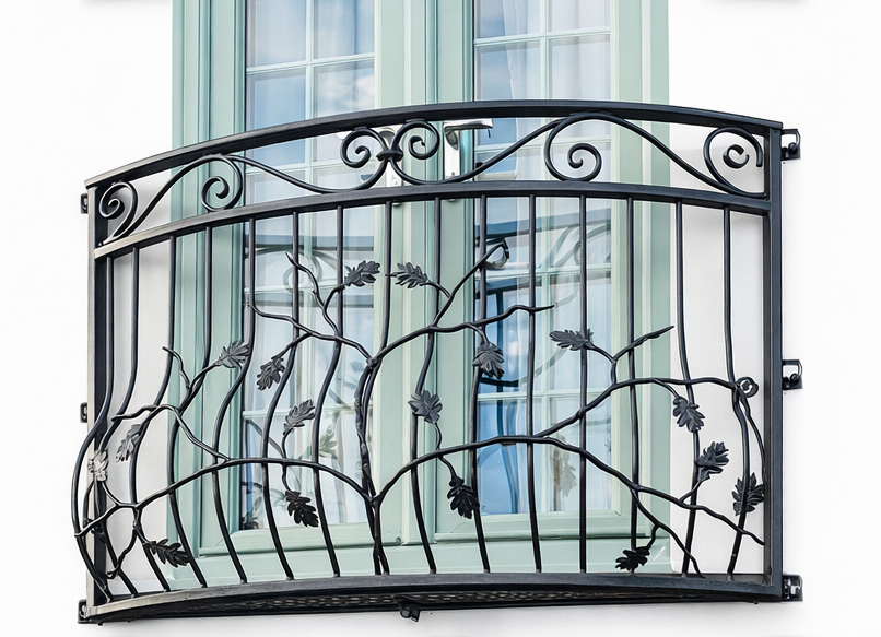 Juliet balconies with mesh floor / base