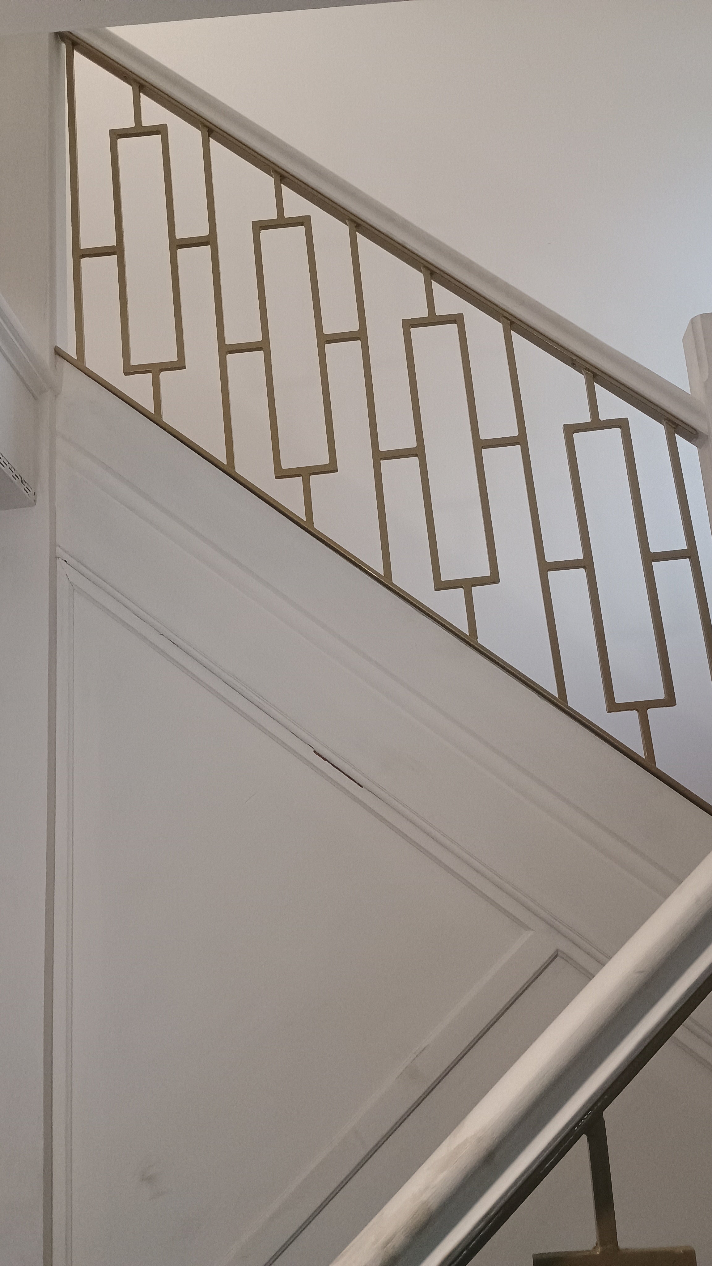 Hand Forged Wrought Iron Stair Railing - Modern Design. 44