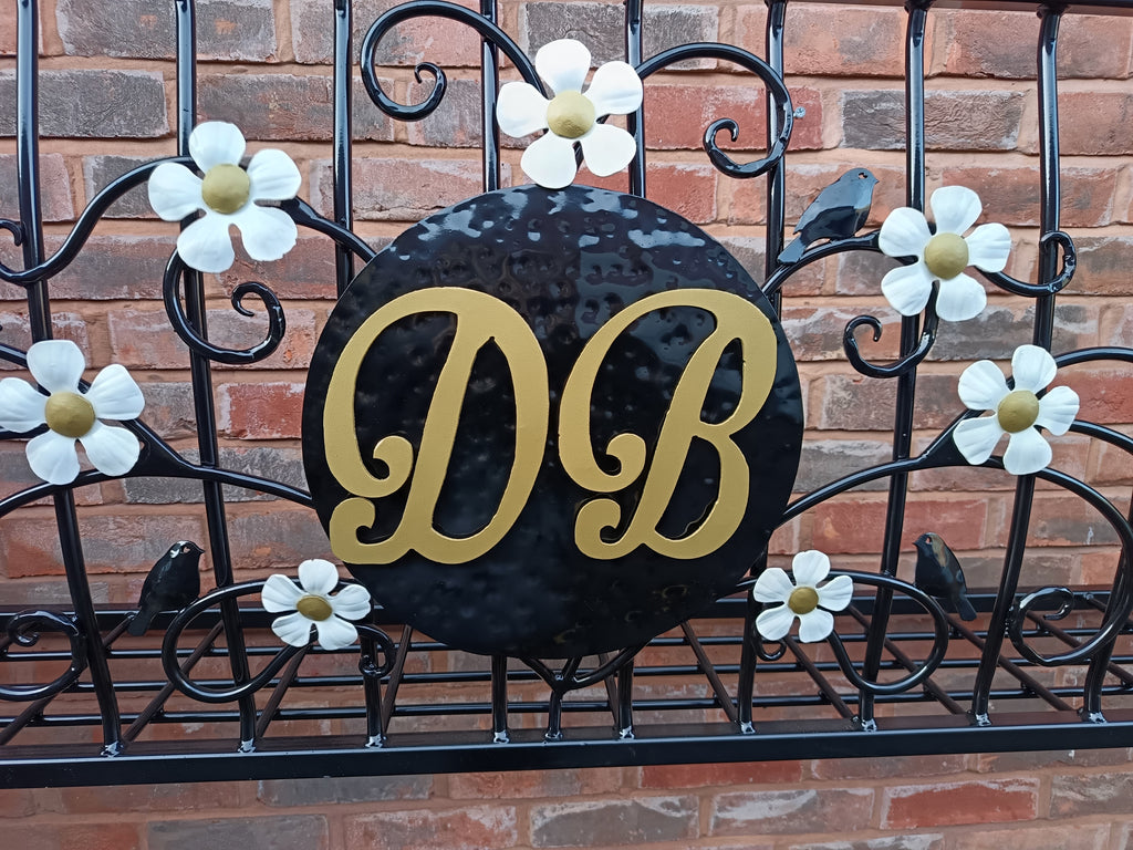 Hand Forged Metal Wall Planter Basket - Elegant Scroll Design - Personalised. 41