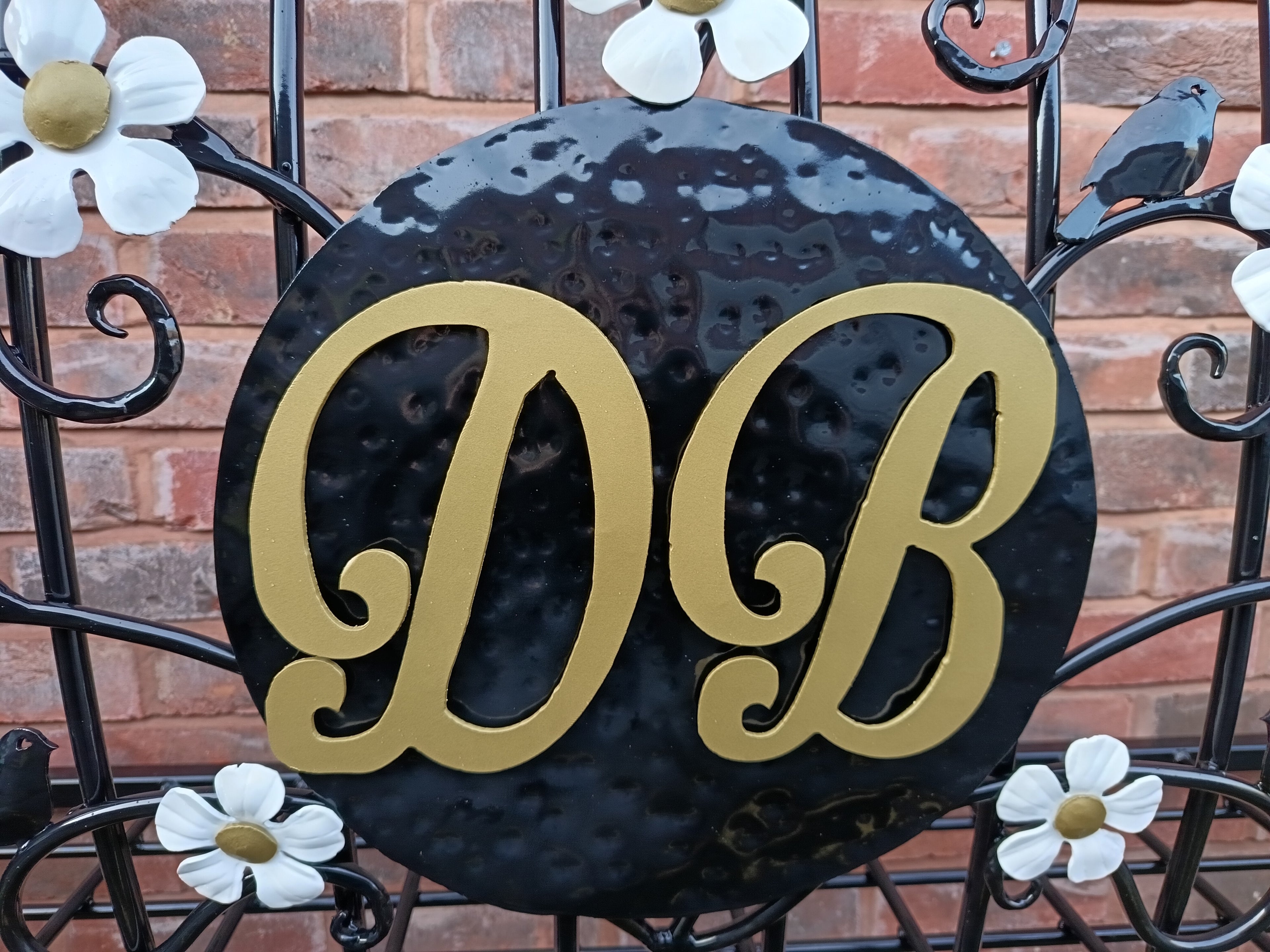 Hand Forged Metal Wall Planter Basket - Elegant Scroll Design - Personalised. 41