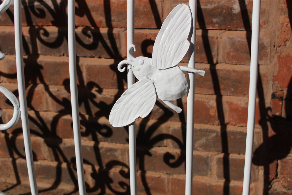Bespoke Wrought Iron Juliet Balcony - Scrolls & bees Design. 63