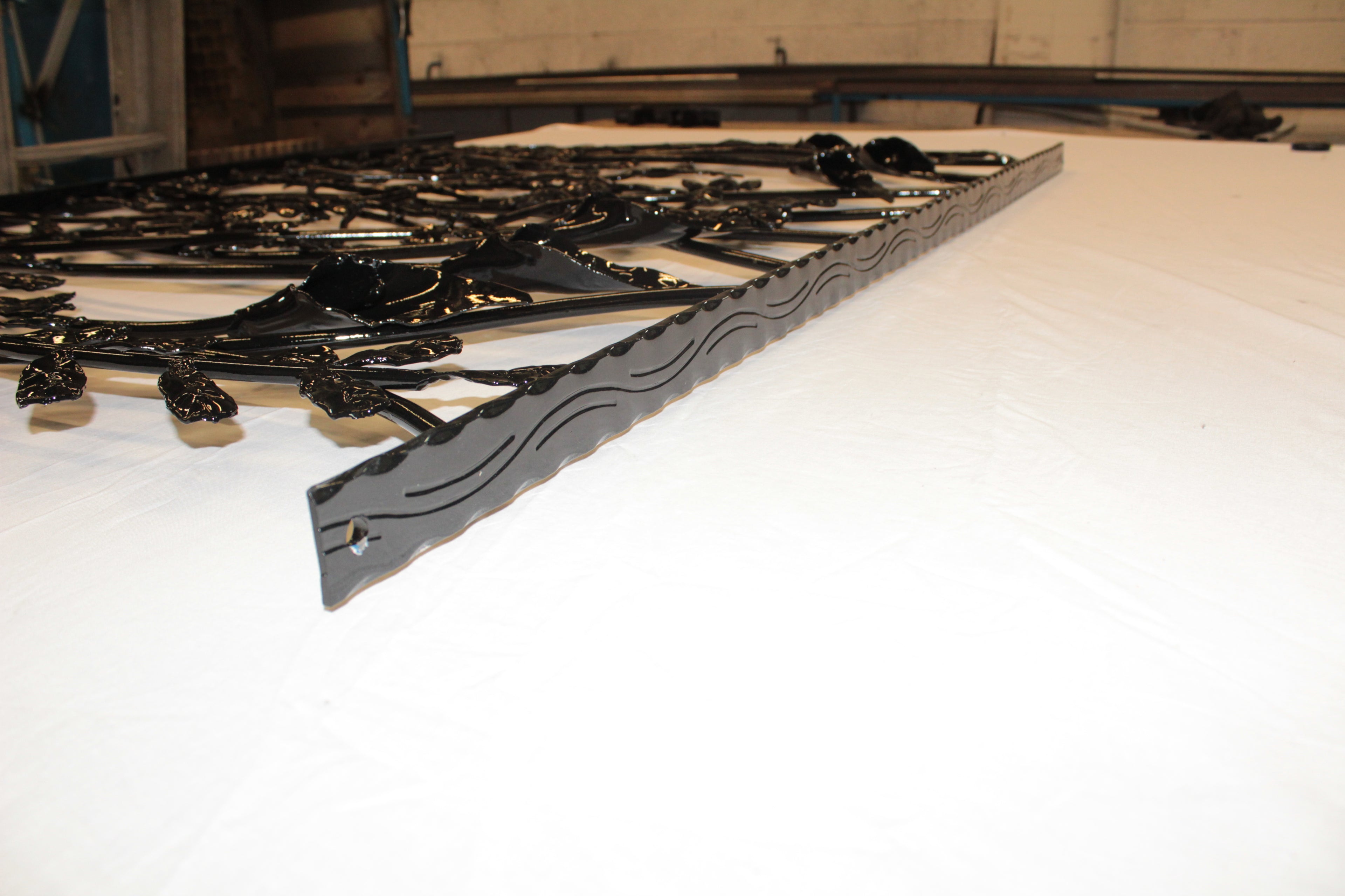 Custom Juliet Balcony - Hand Forged Ironwork - Flower Design. 15