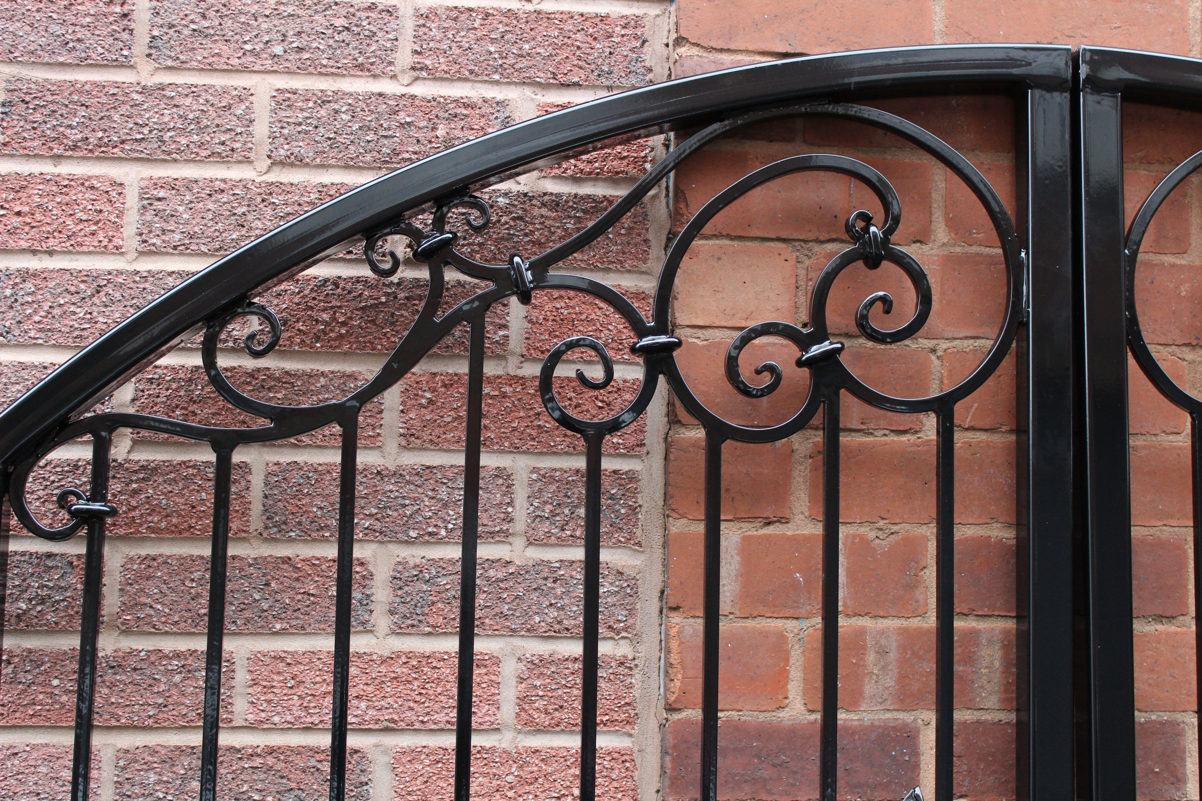 Hand Forged Wrought Iron Driveway Gate - Angel Design. 37