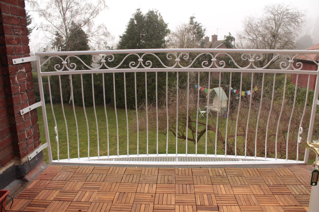 Powder coated Juliet balcony - Balustrades -  Railings with mesh floor. 26