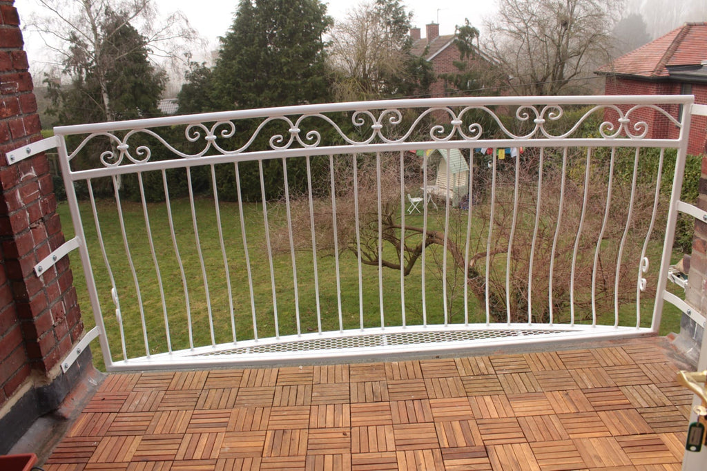 Powder coated Juliet balcony - Balustrades -  Railings with mesh floor. 26