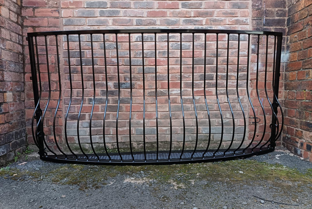 Bespoke Wrought Iron Juliet Balcony with Mesh Floor. 18