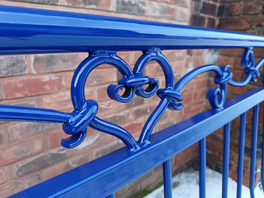 Custom made Wrought Iron Juliet Balcony - Heart Design - Powder coated. 5