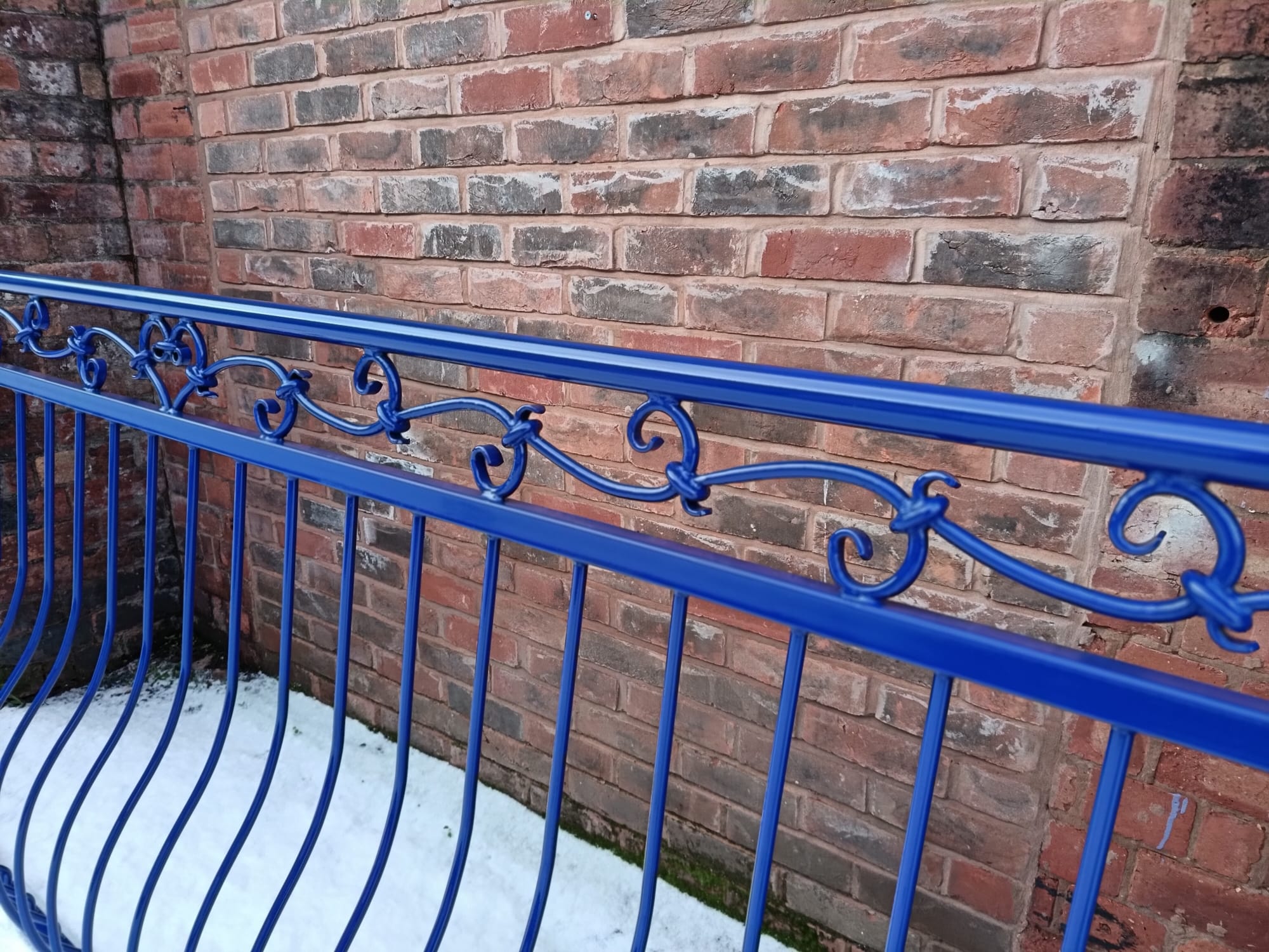 Custom made Wrought Iron Juliet Balcony - Heart Design - Powder coated. 5