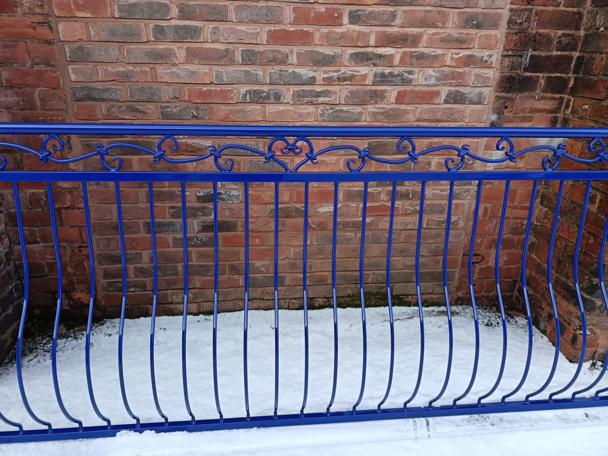 Custom made Wrought Iron Juliet Balcony - Heart Design - Powder coated. 5