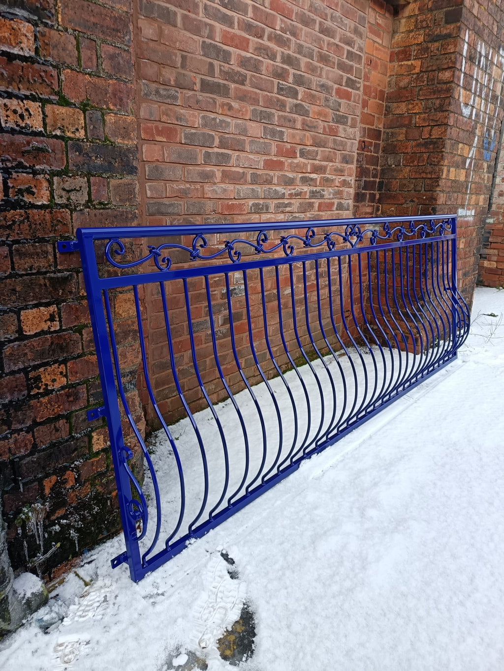 Custom made Wrought Iron Juliet Balcony - Heart Design - Powder coated. 5