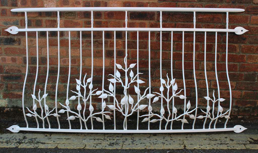 Hand Forged Juliet Balcony - Leaf Design. 11