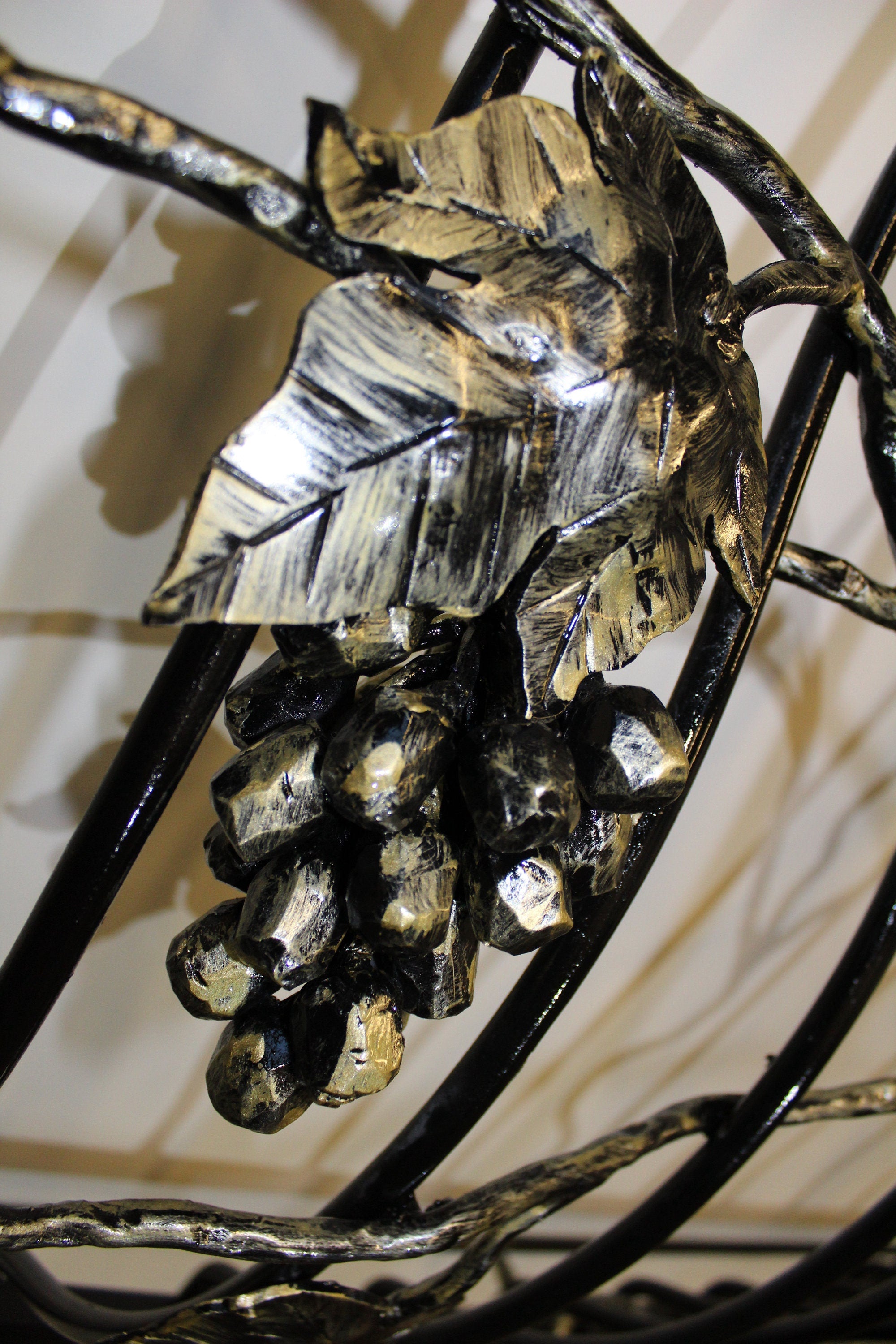 Hand Forged Juliet Balcony - Grape Leaves & Clusters. 14