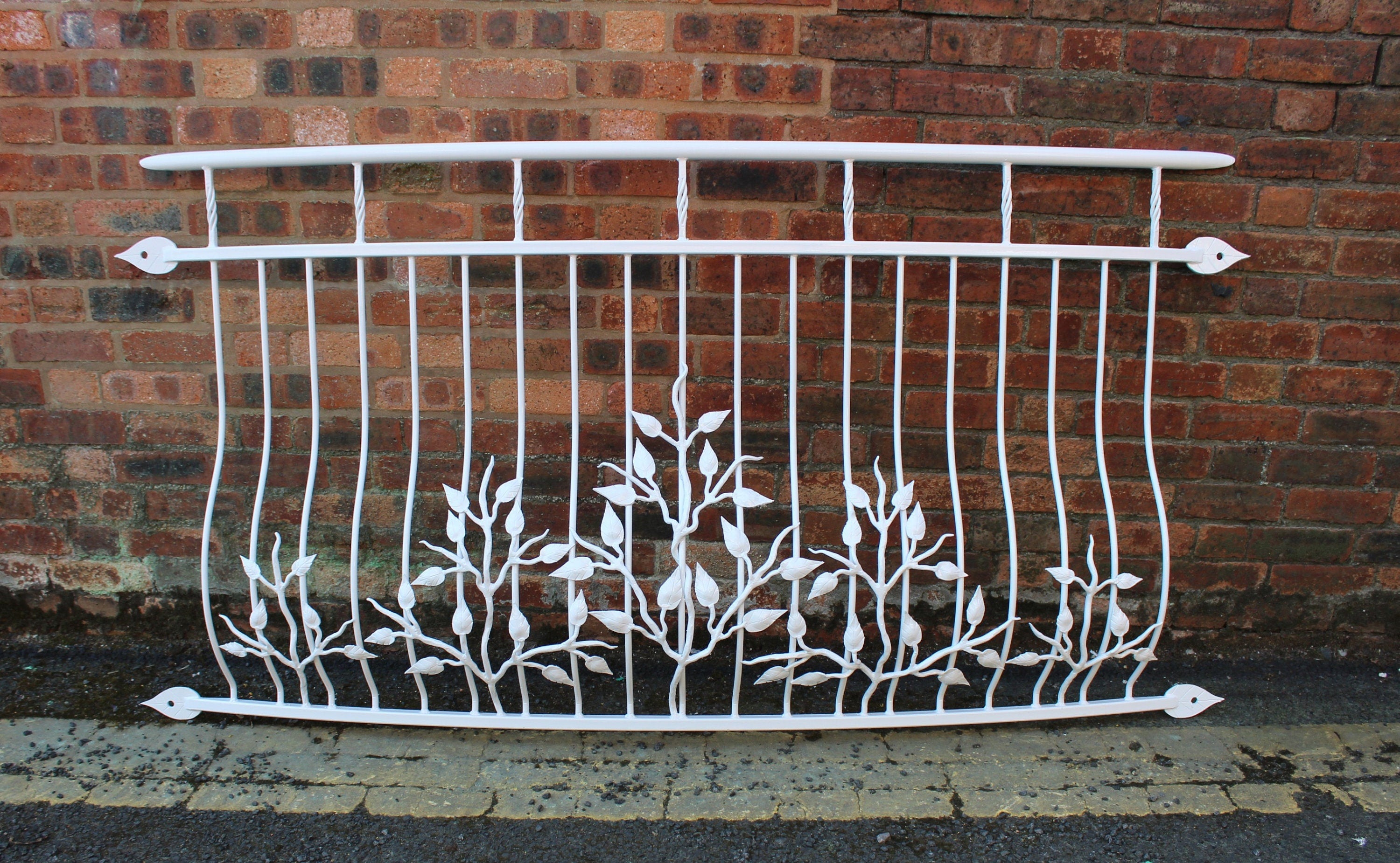 Hand Forged Juliet Balcony - Leaf Design. 11