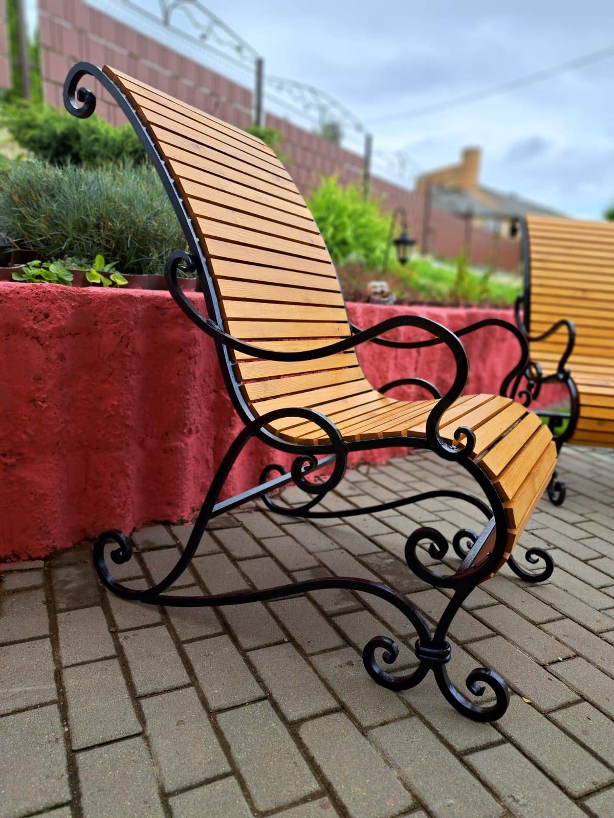 Wrought iron forged chair, lounge chair - Heavy duty, Unique Design
