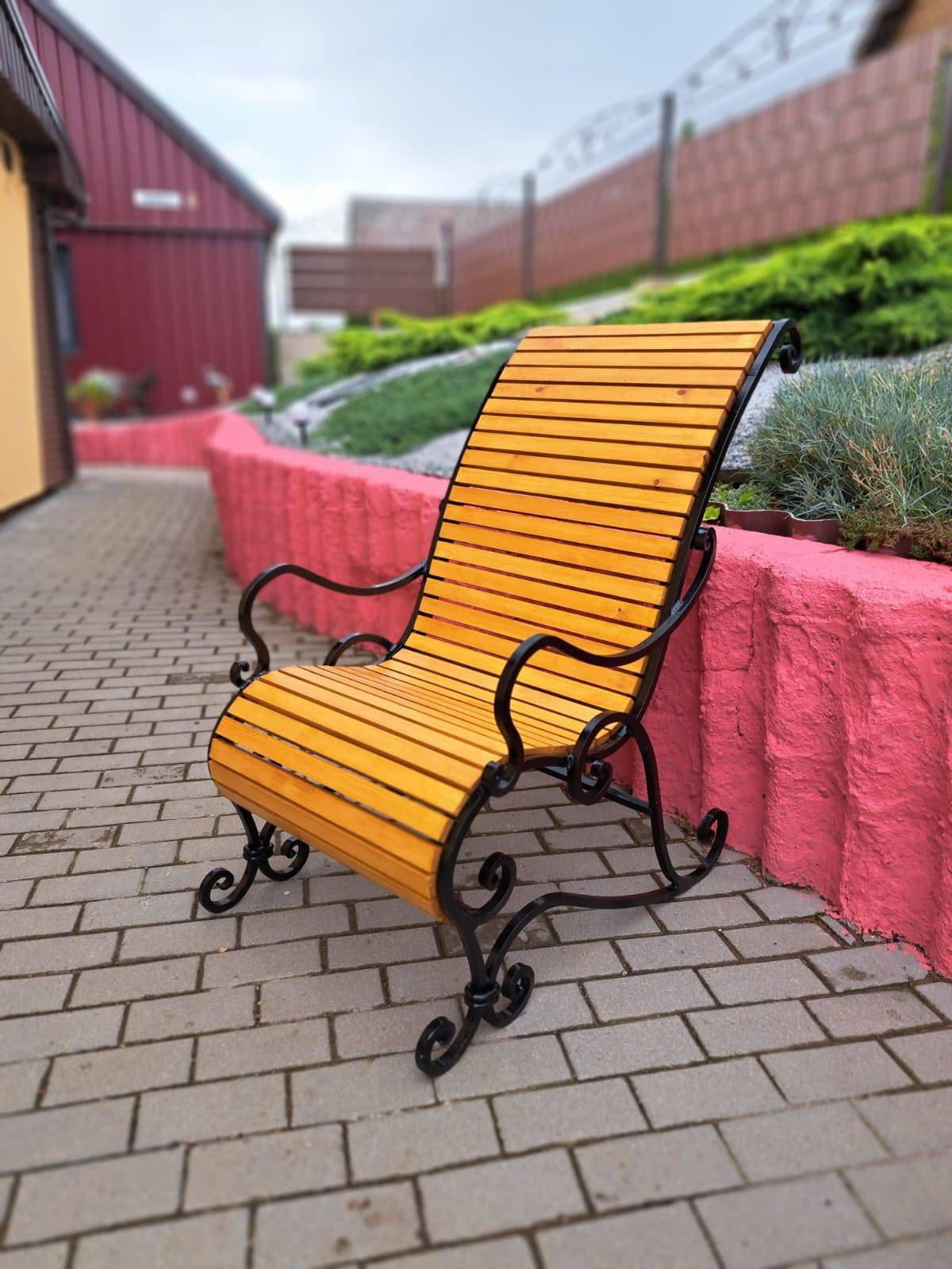 Wrought iron forged chair, lounge chair - Heavy duty, Unique Design