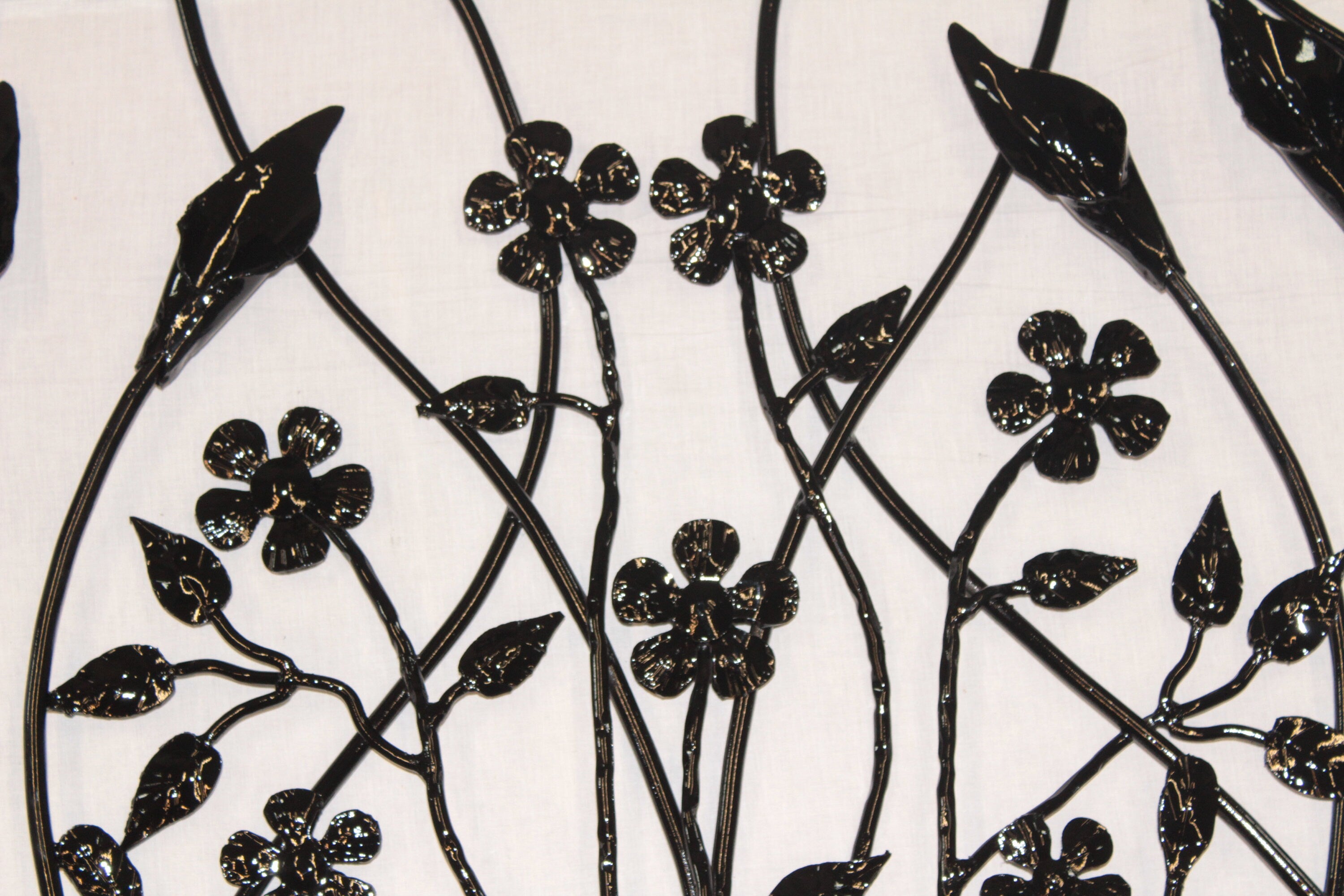 Custom Juliet Balcony - Hand Forged Ironwork - Flower Design. 15