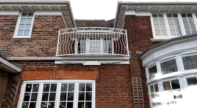 Powder coated Juliet balcony - Balustrades -  Railings with mesh floor. 26