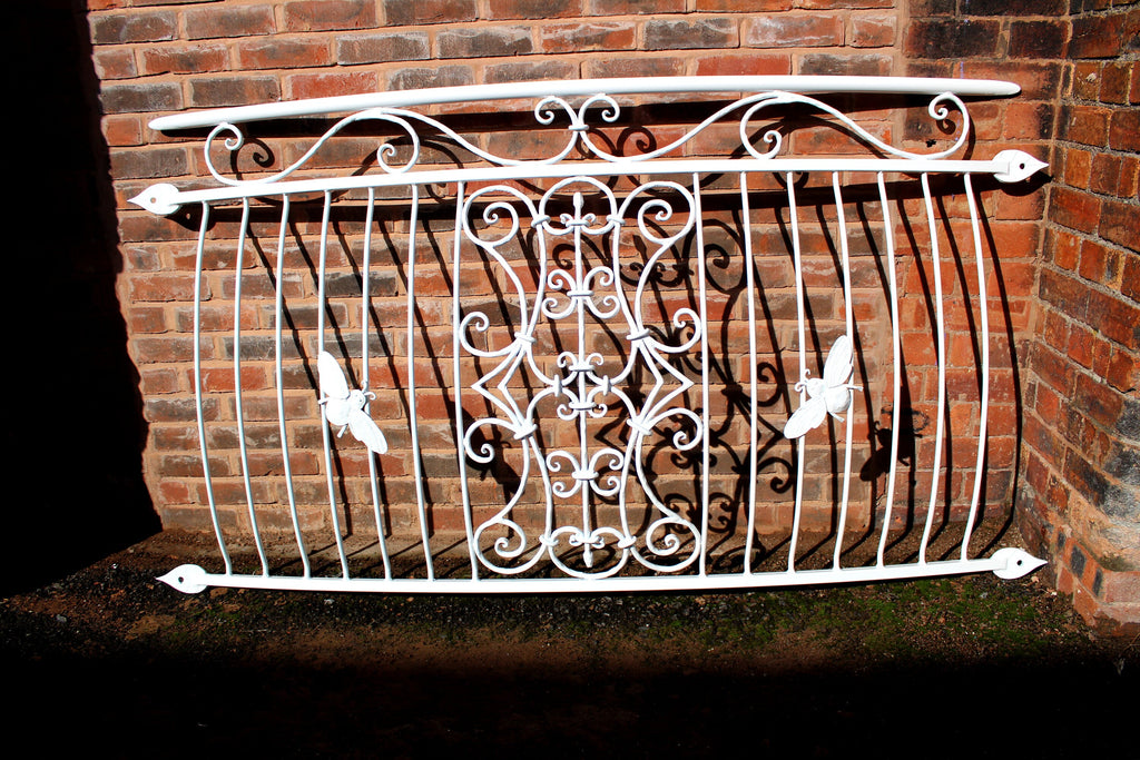 Bespoke Wrought Iron Juliet Balcony - Scrolls & bees Design. 63