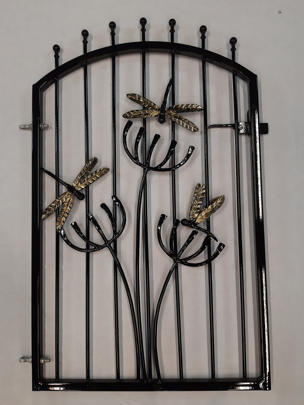 Hand Forged Wrought Iron Gate - Bespoke Made to Measure - Dragonfly Design. 33