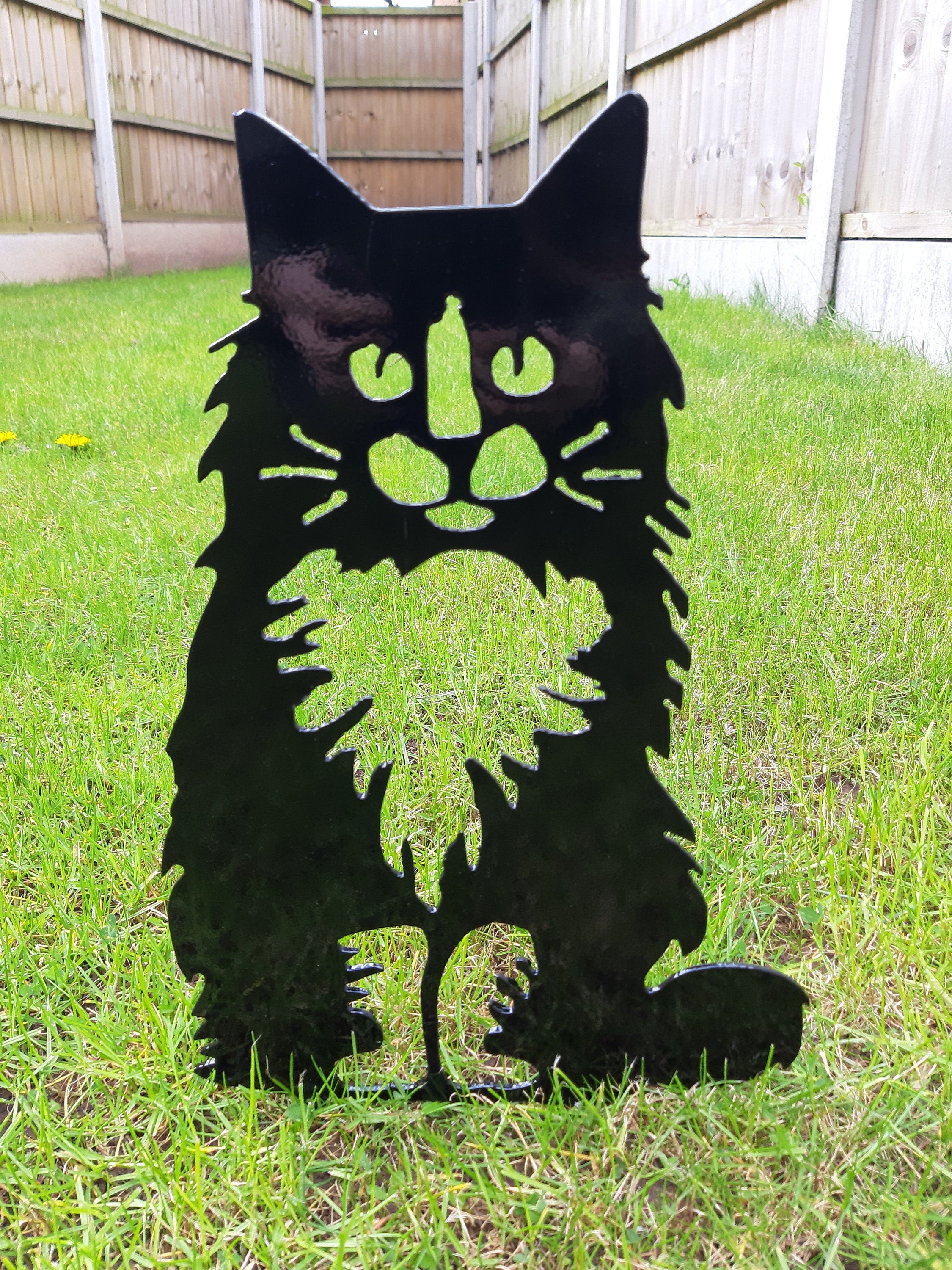 Metal Garden Decor -  Staked Cat. 21