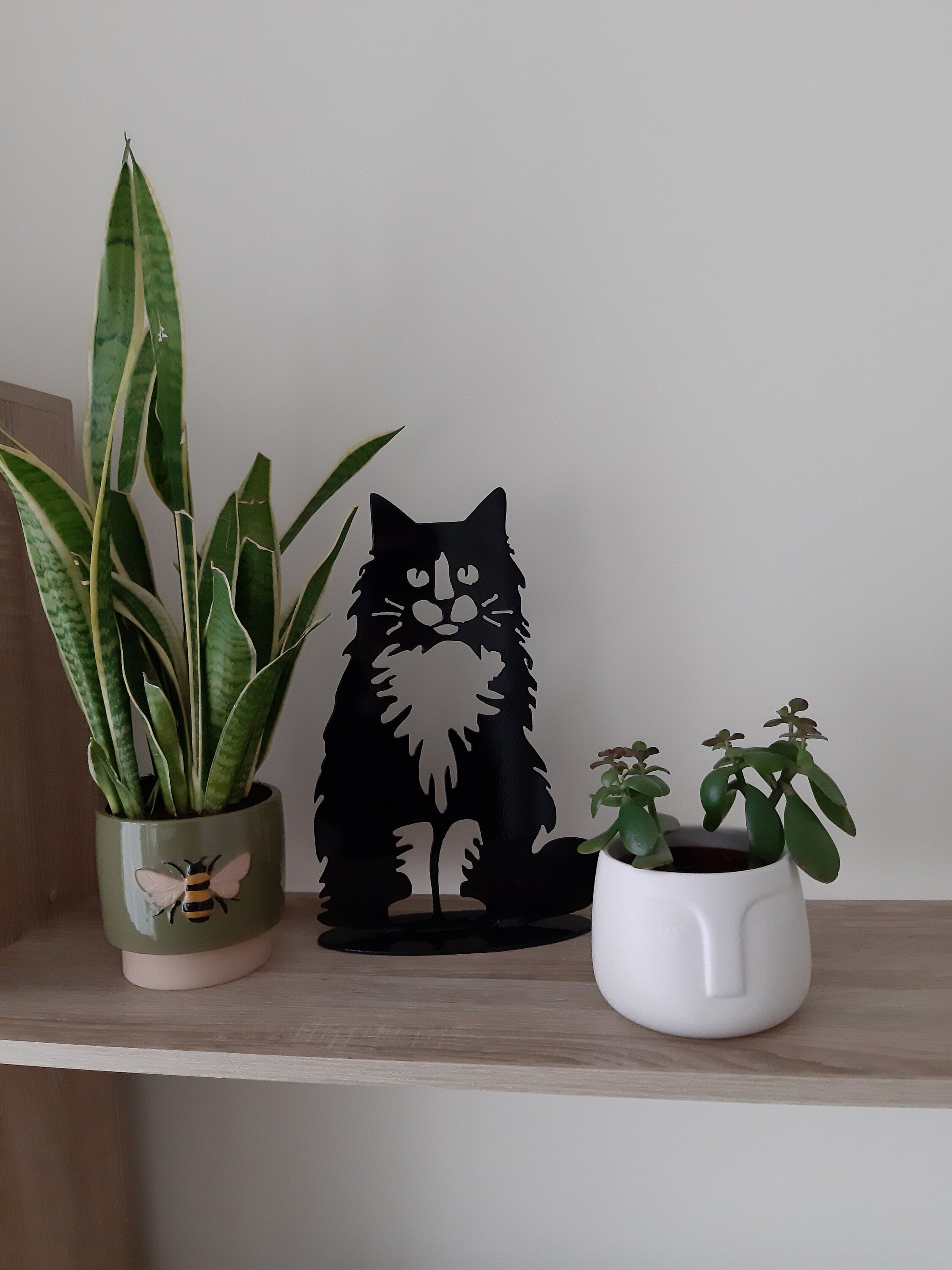 Metal Handmade Decoration - Cat with stand - Indoor - Outdoor. 20