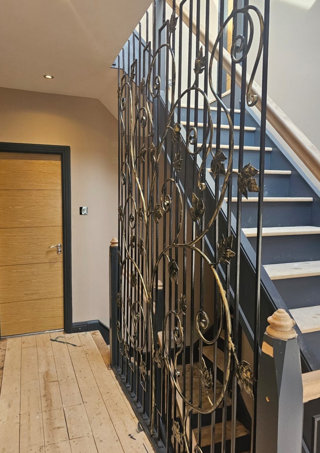 Custom made Stair panels - Vine Leaves & Scroll Design. 67