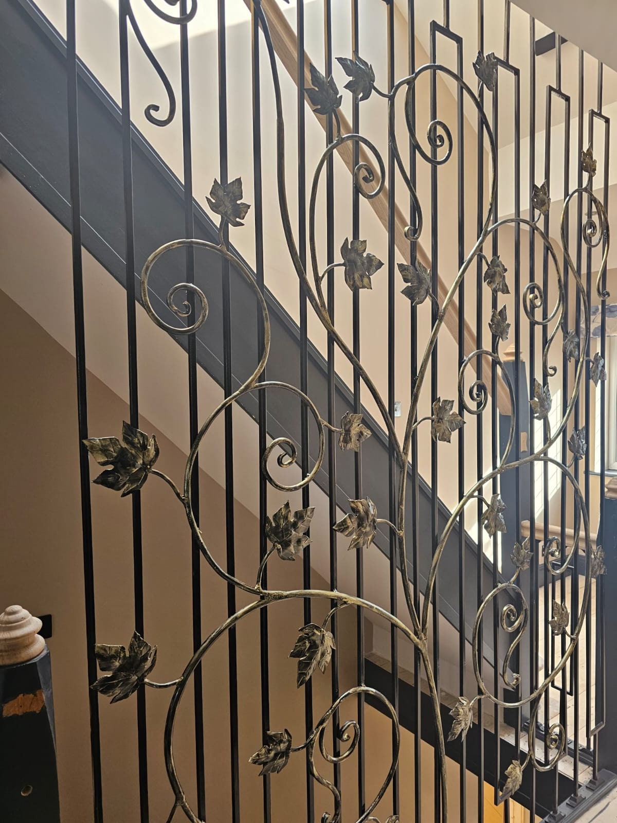 Custom made Stair panels - Vine Leaves & Scroll Design. 67