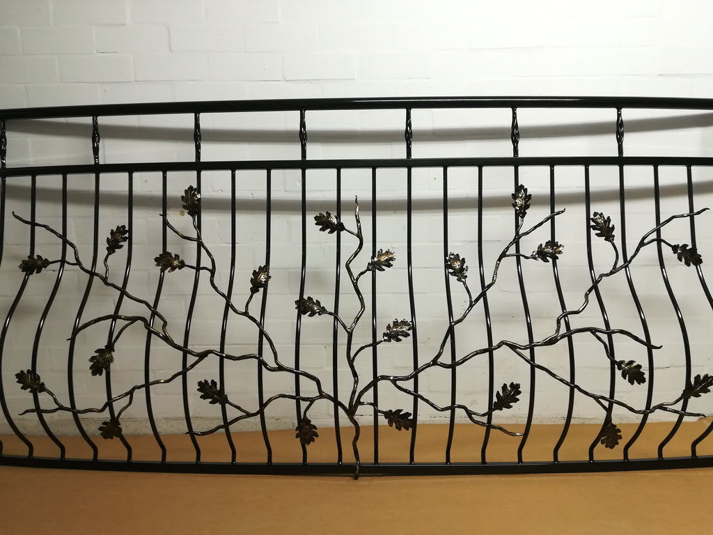 Made to measure Juliet balcony - Oak leaf design. 64