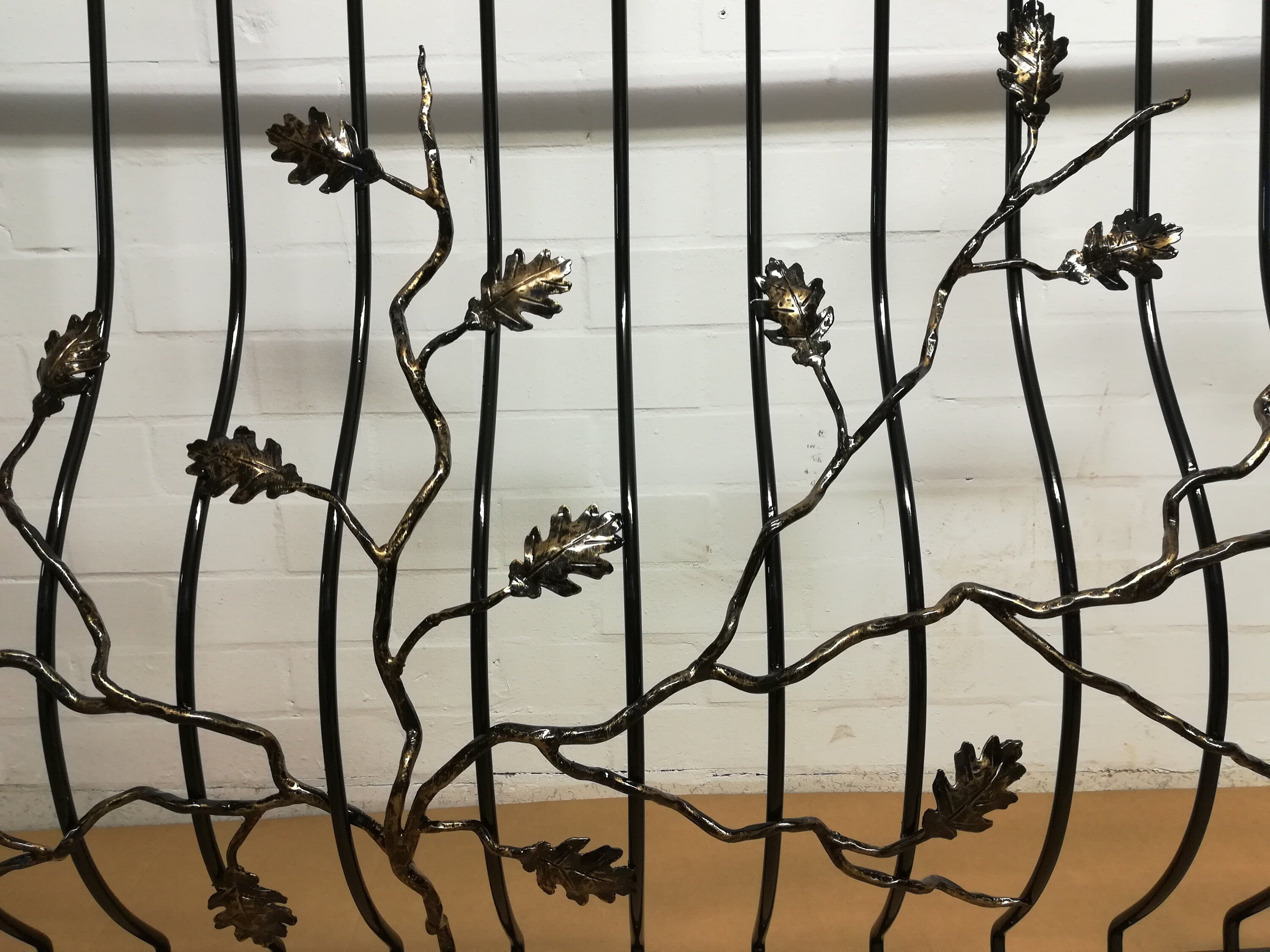 Made to measure Juliet balcony - Oak leaf design. 64