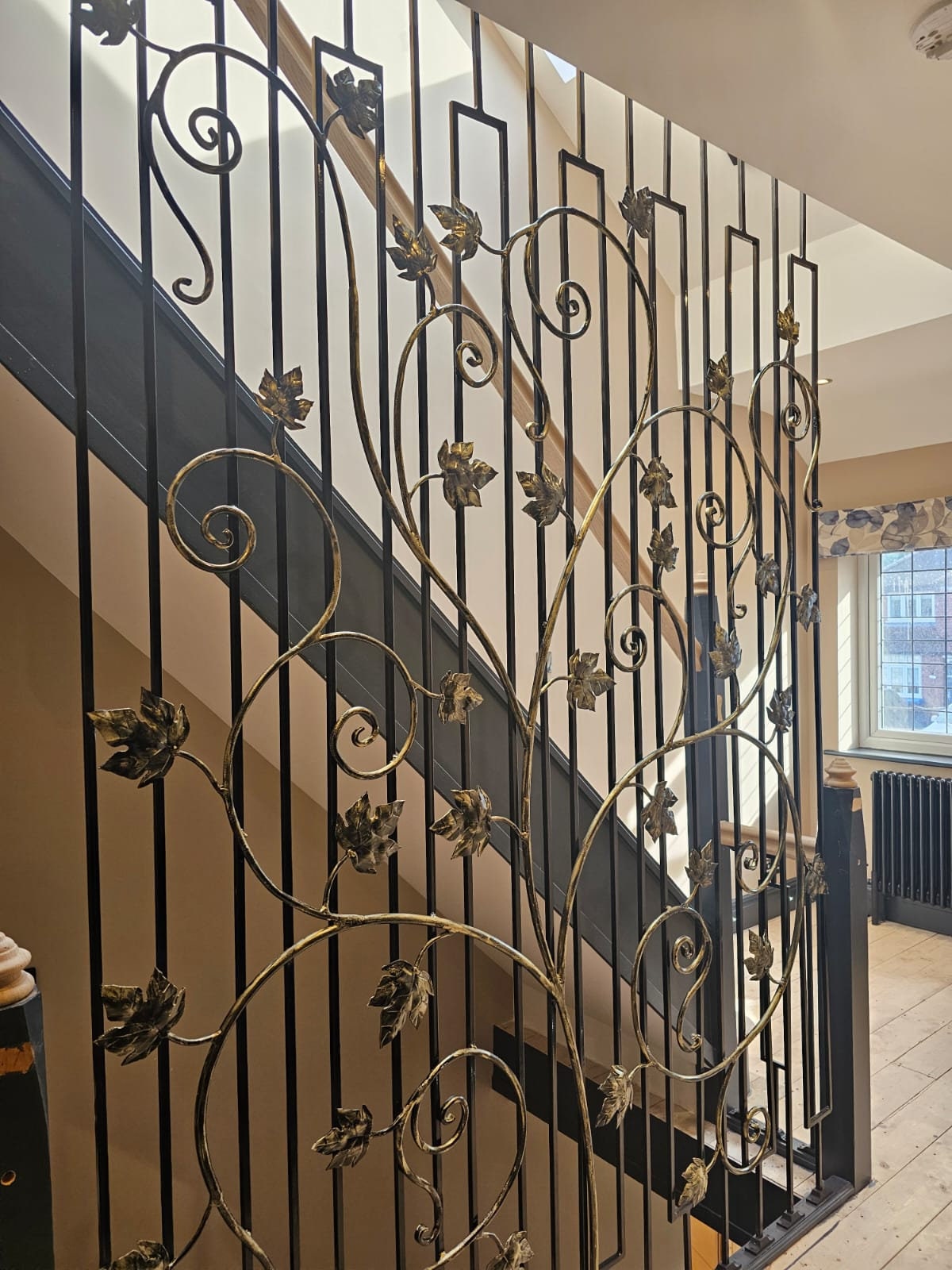 Custom made Stair panels - Vine Leaves & Scroll Design. 67