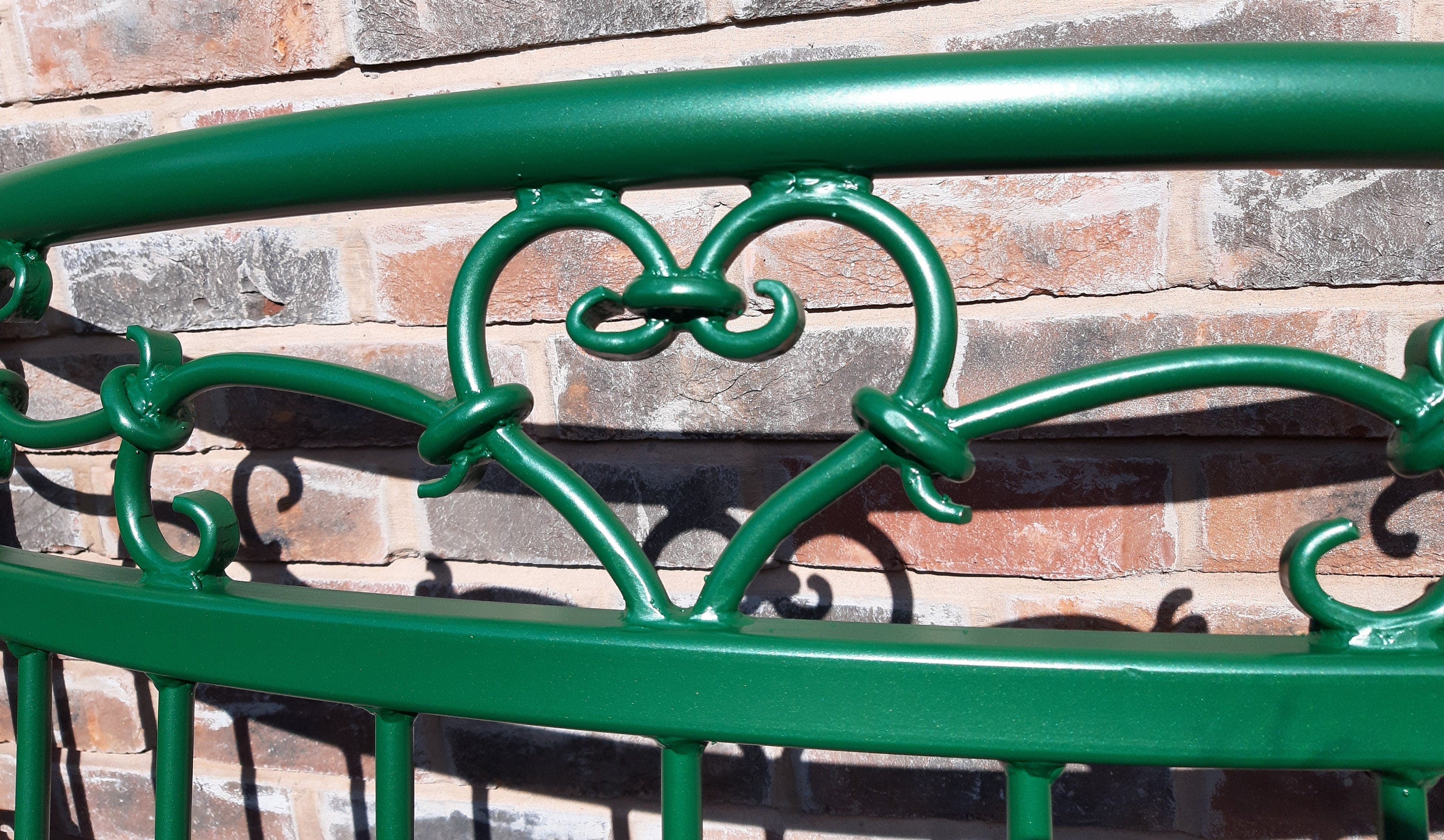 Bespoke Wrought Iron Juliet Balcony with Mesh Floor - Heart Design. 28