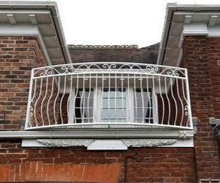 Powder coated Juliet balcony - Balustrades -  Railings with mesh floor. 26