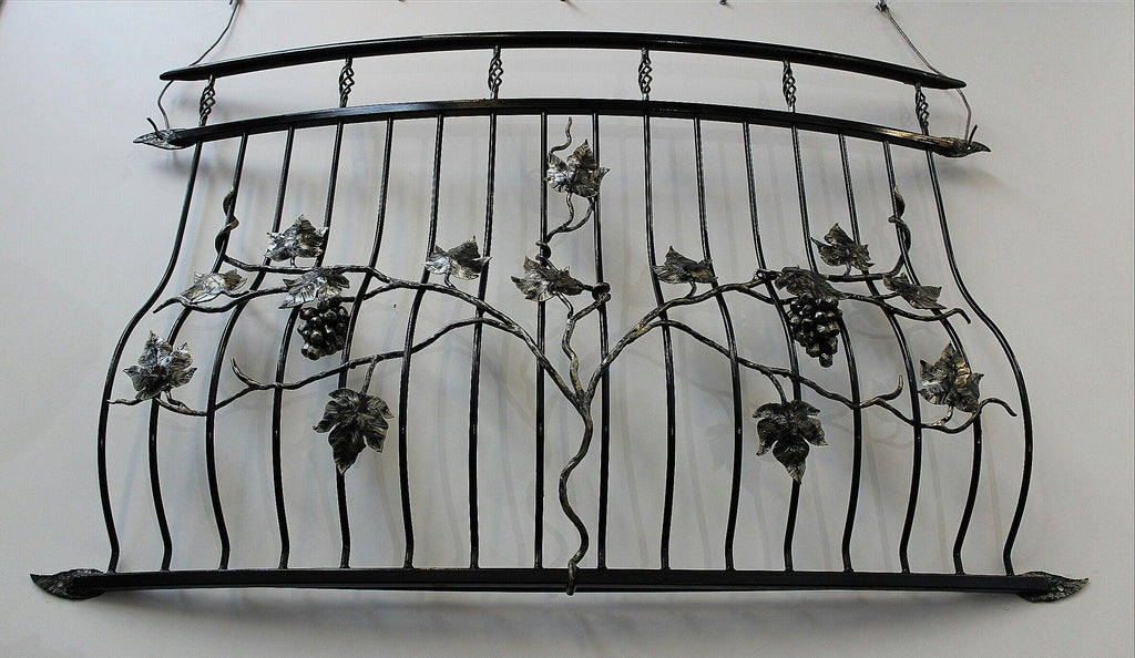 Hand Forged Juliet Balcony - Grape Leaves & Clusters. 14