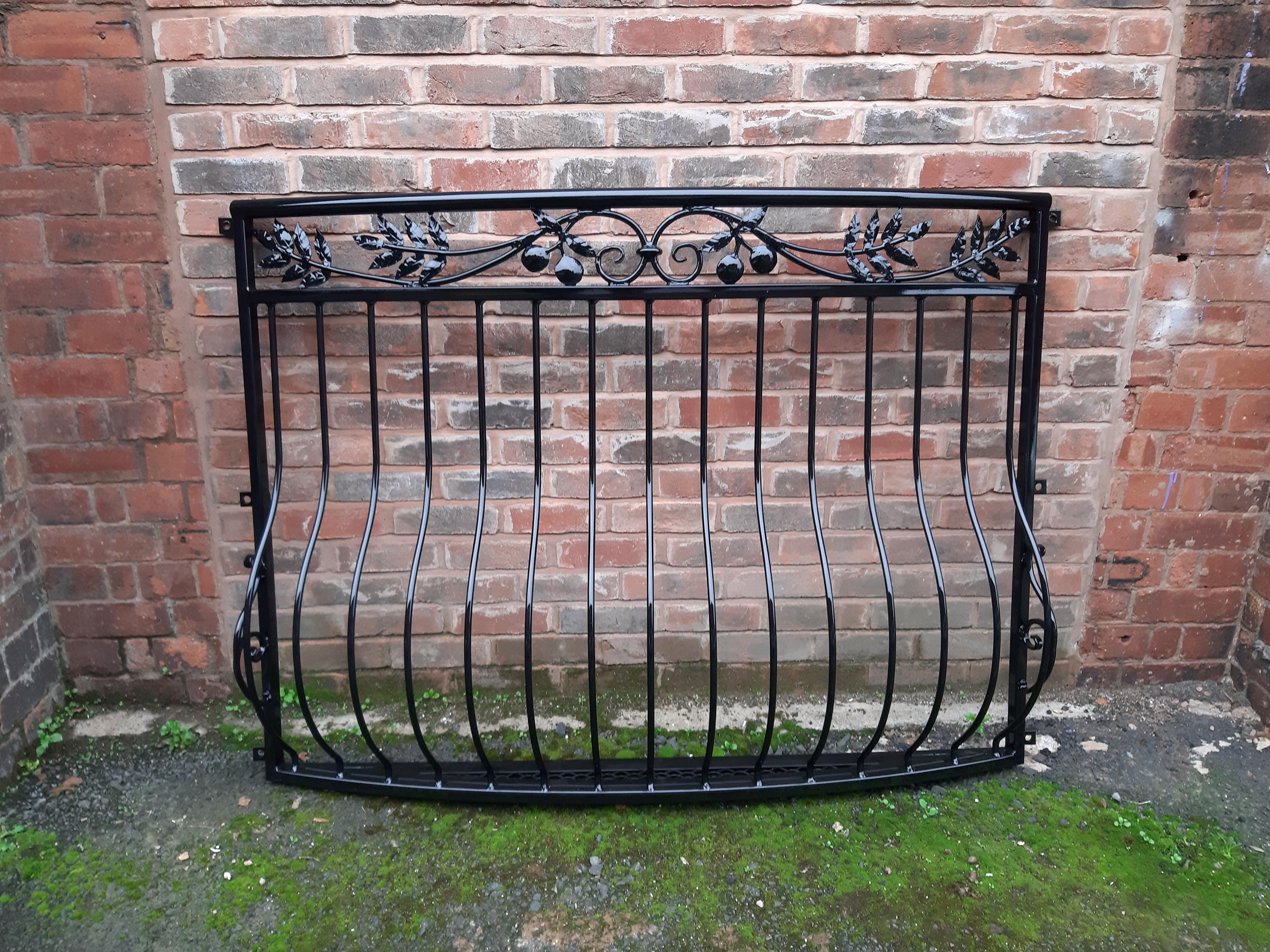 Bespoke Wrought Iron Juliet Balcony with Mesh Floor - Made to measure. 27