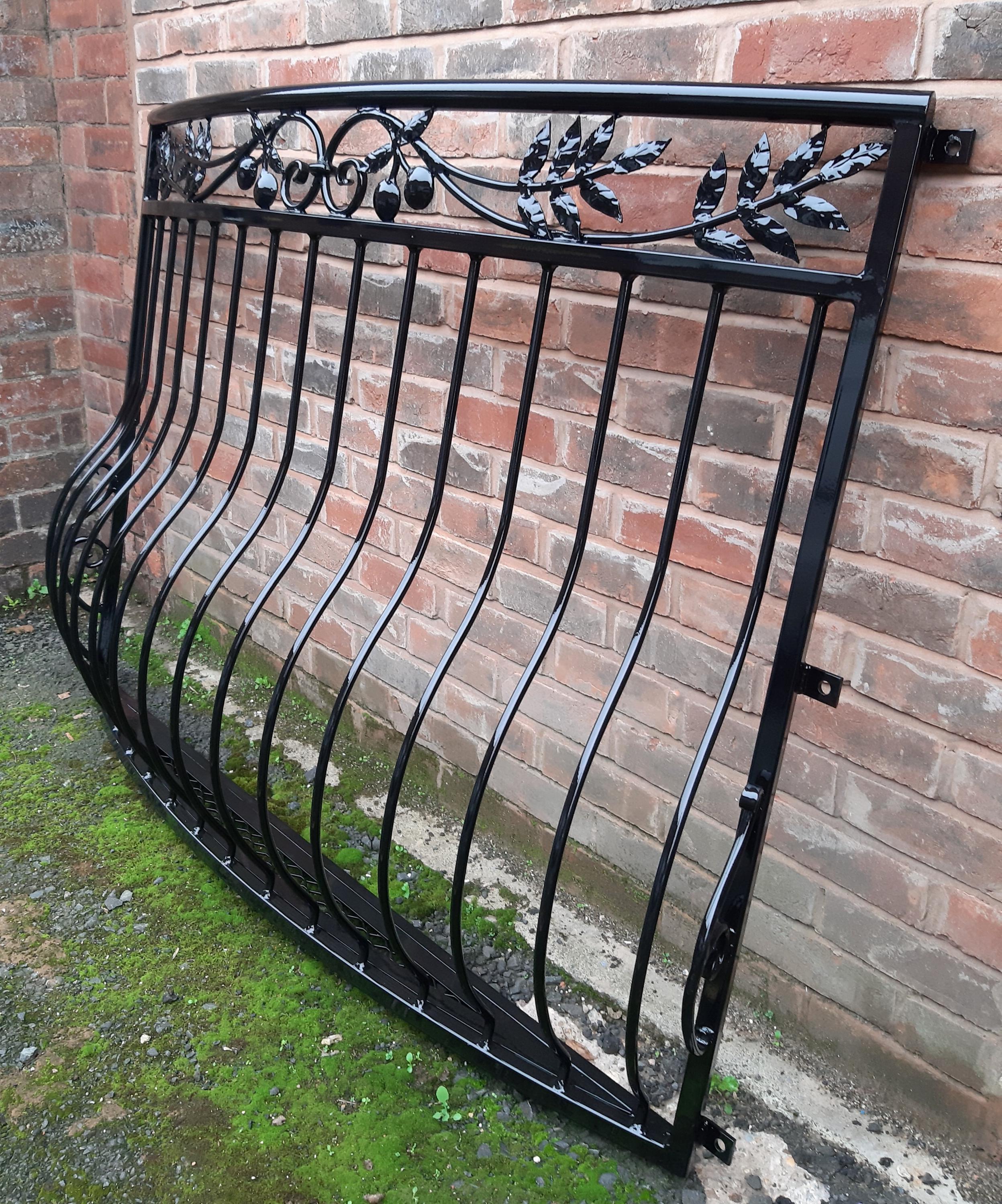 Bespoke Wrought Iron Juliet Balcony with Mesh Floor - Made to measure. 27