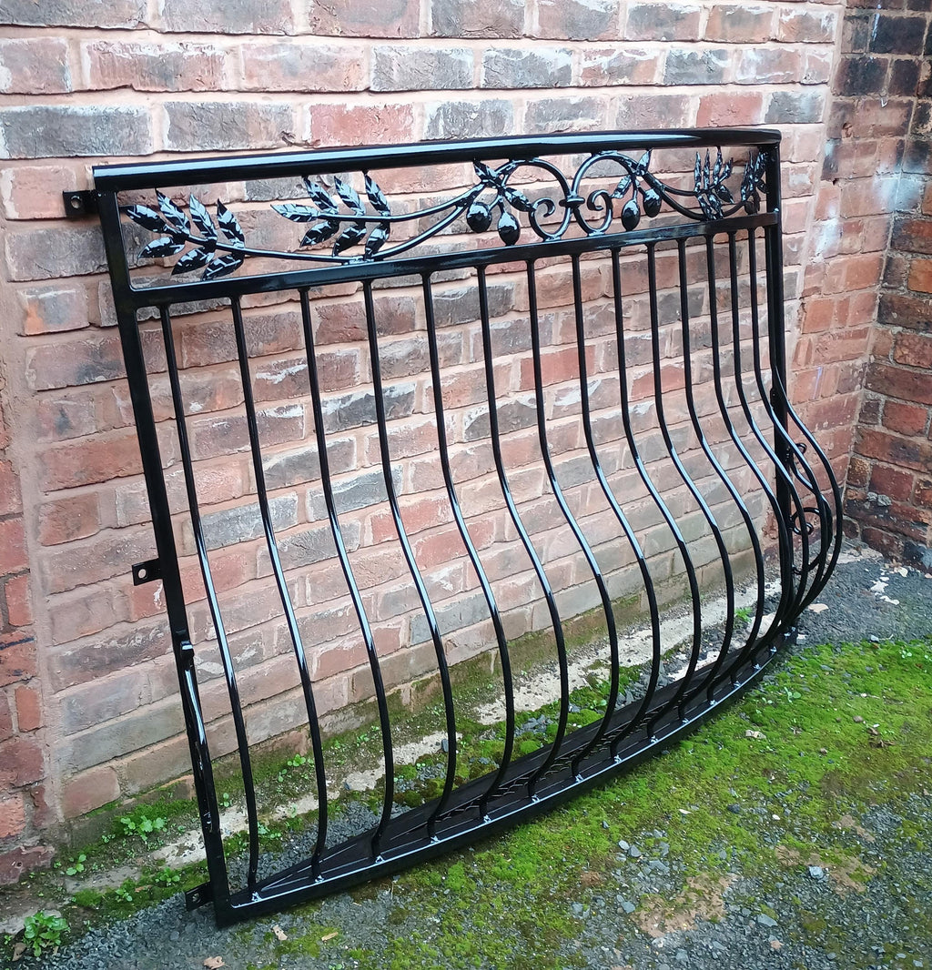 Bespoke Wrought Iron Juliet Balcony with Mesh Floor - Made to measure. 27