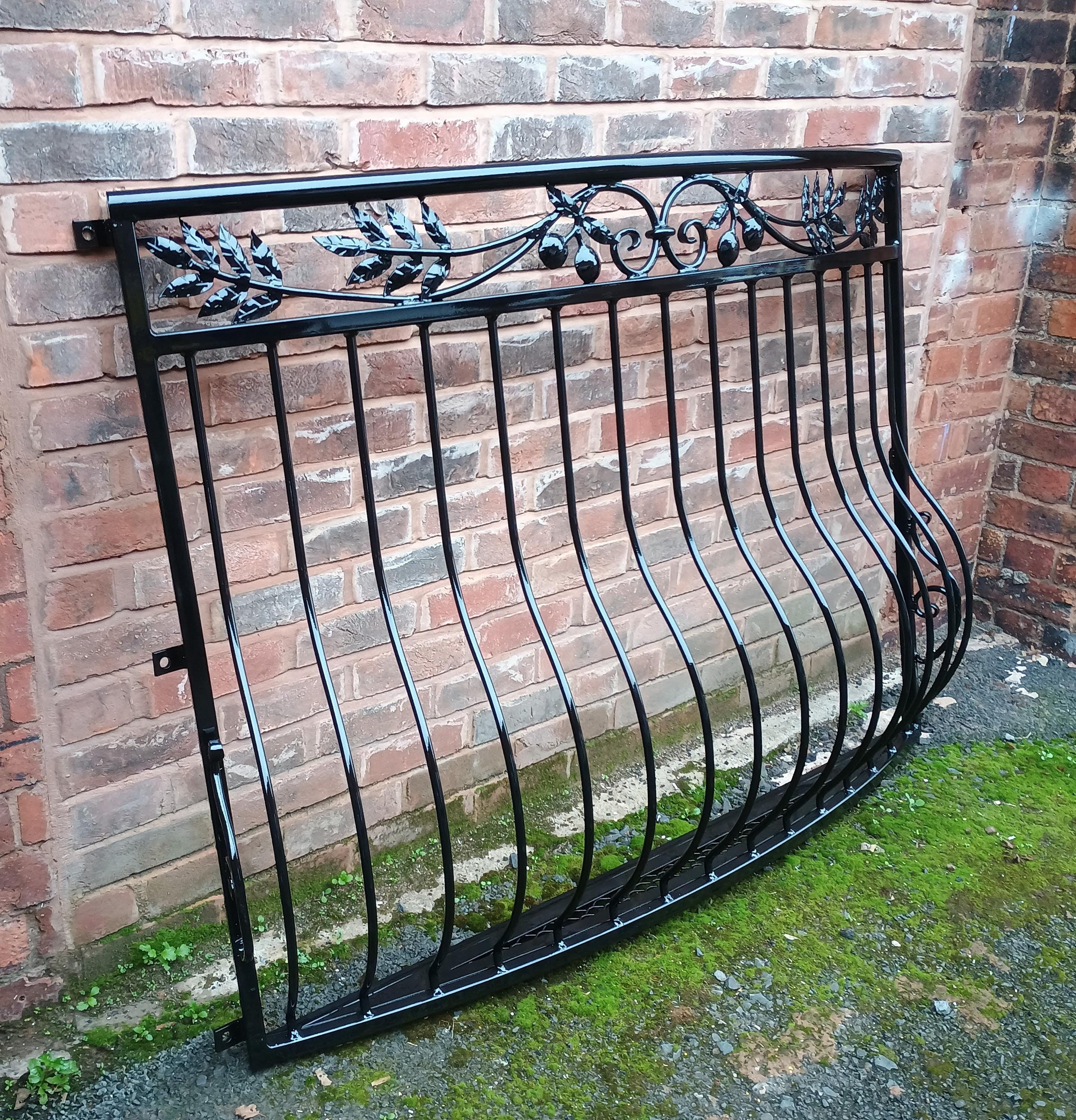 Bespoke Wrought Iron Juliet Balcony with Mesh Floor - Made to measure. 27