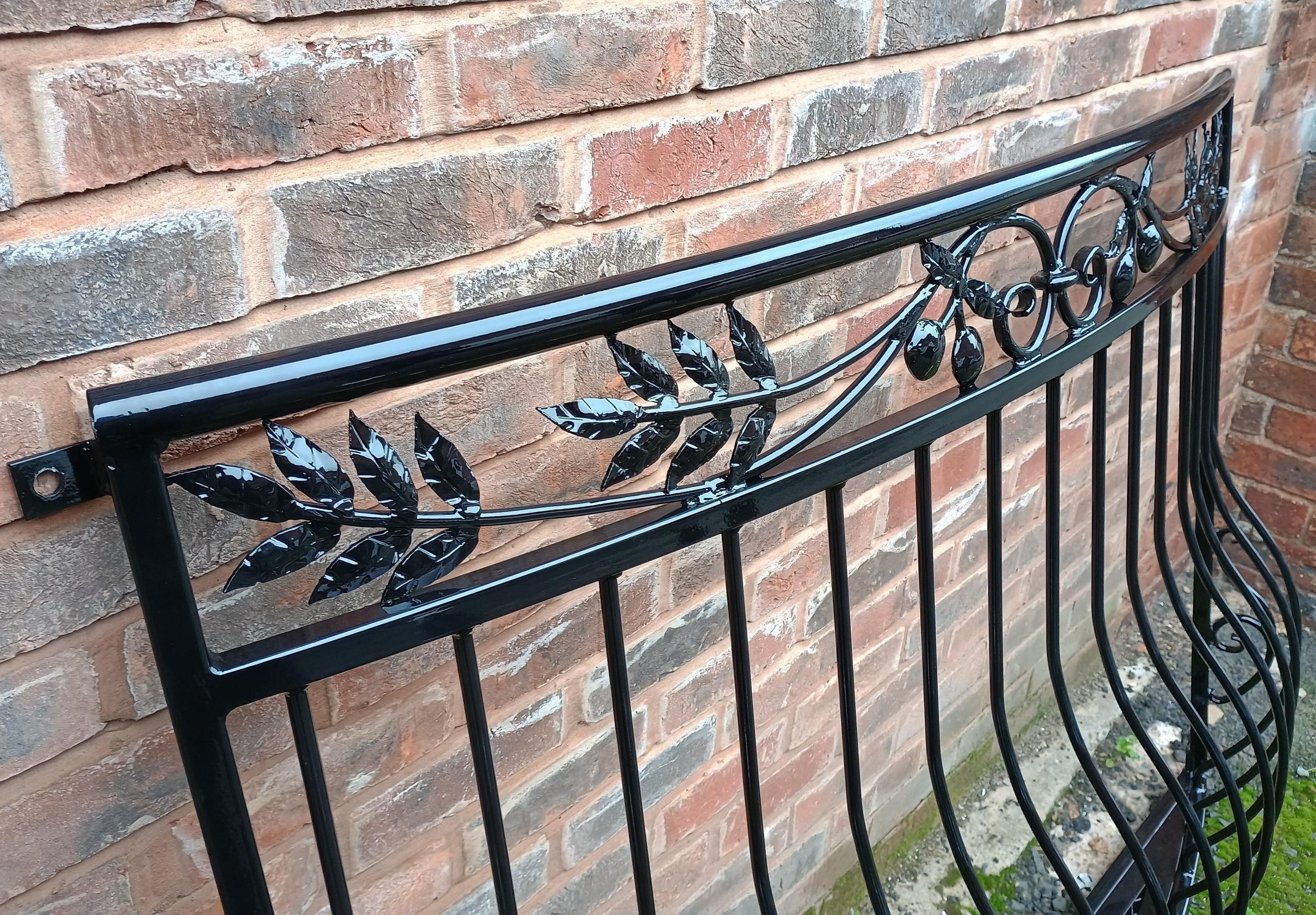 Bespoke Wrought Iron Juliet Balcony with Mesh Floor - Made to measure. 27