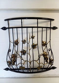 Bespoke Wrought Iron Juliet Balcony - Grape Vine Design with Mesh Floor. 66