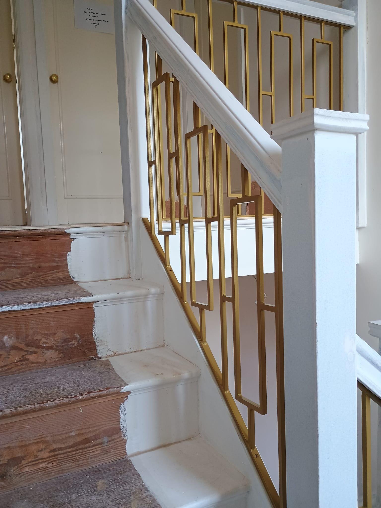 Hand Forged Wrought Iron Stair Railing - Modern Design. 44