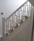 Hand Forged Wrought Iron Stair Railing - Modern Design. 44