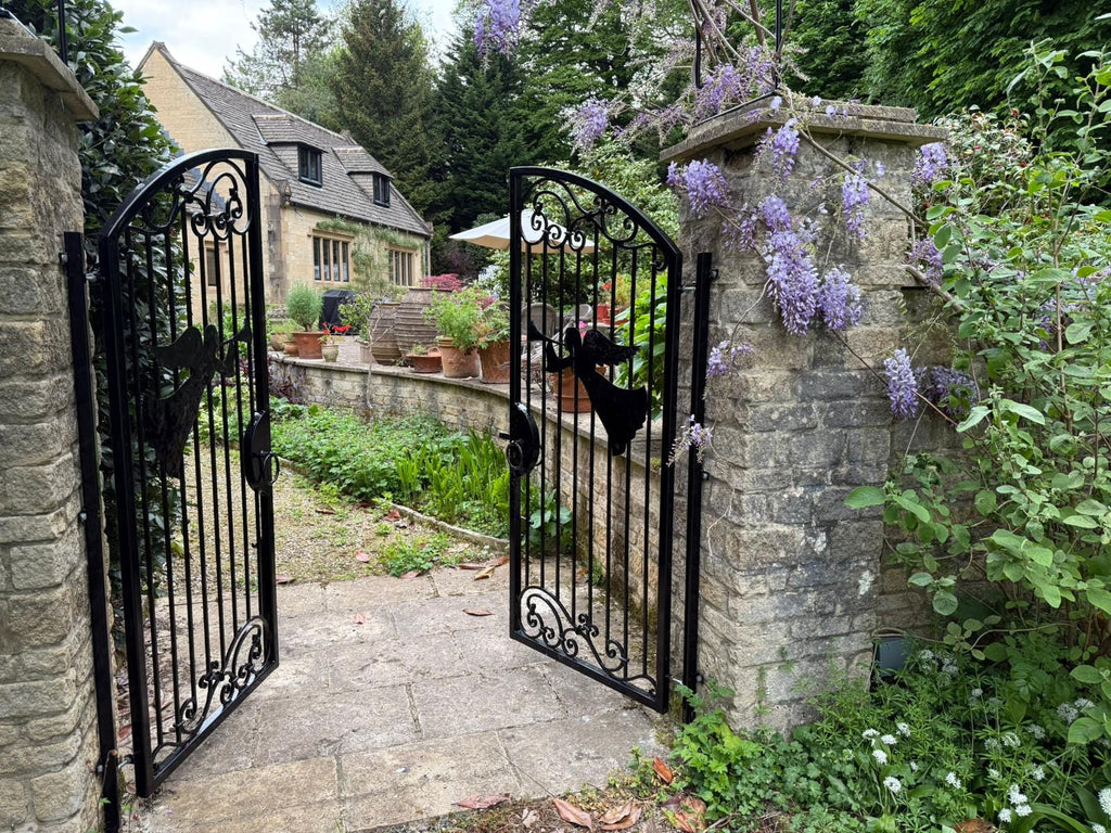 Hand Forged Wrought Iron Driveway Gate - Angel Design. 37
