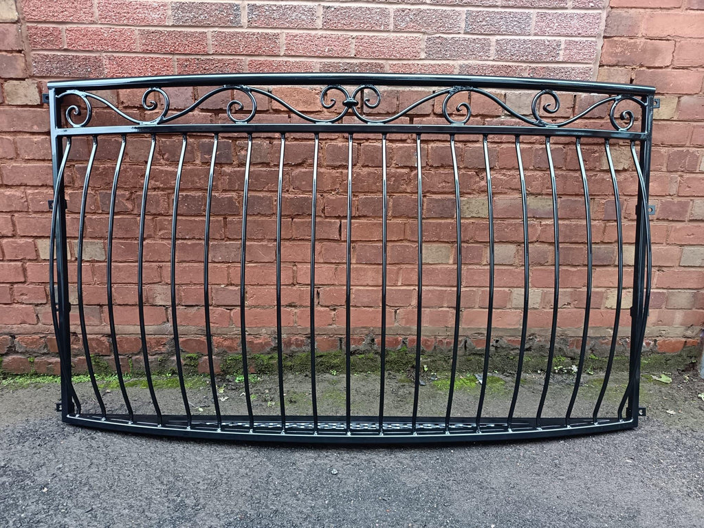 Bespoke Wrought Iron Juliet Balcony with Mesh Floor - Scrolls Design. 25