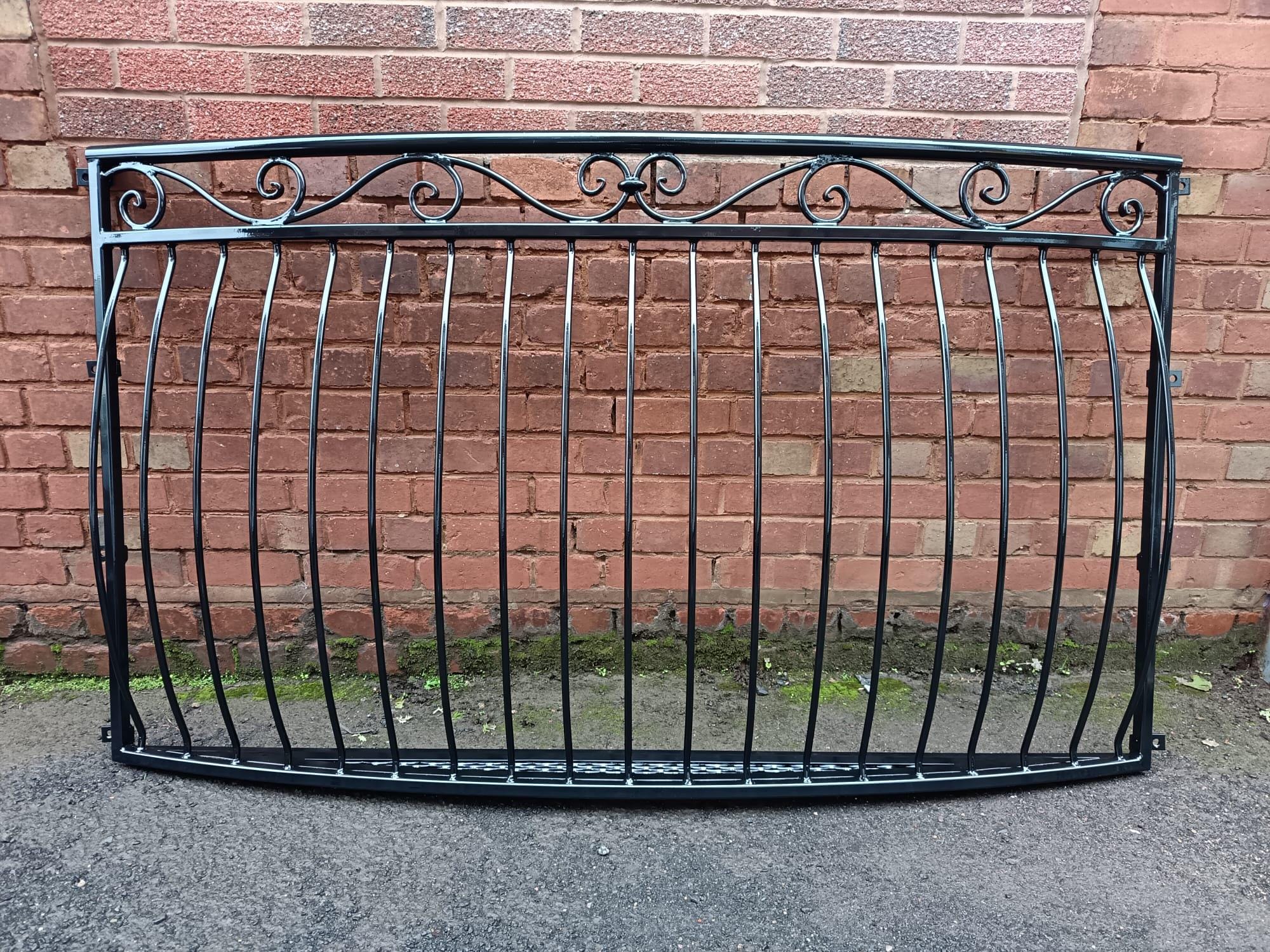 Bespoke Wrought Iron Juliet Balcony with Mesh Floor - Scrolls Design. 25