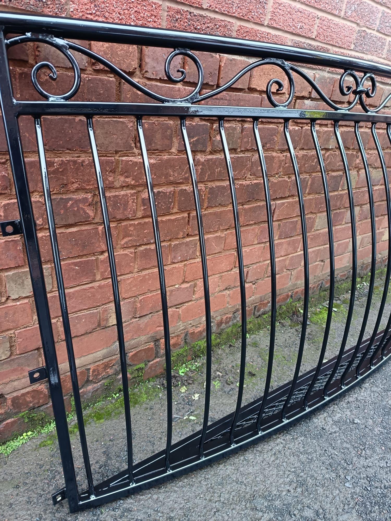 Bespoke Wrought Iron Juliet Balcony with Mesh Floor - Scrolls Design. 25