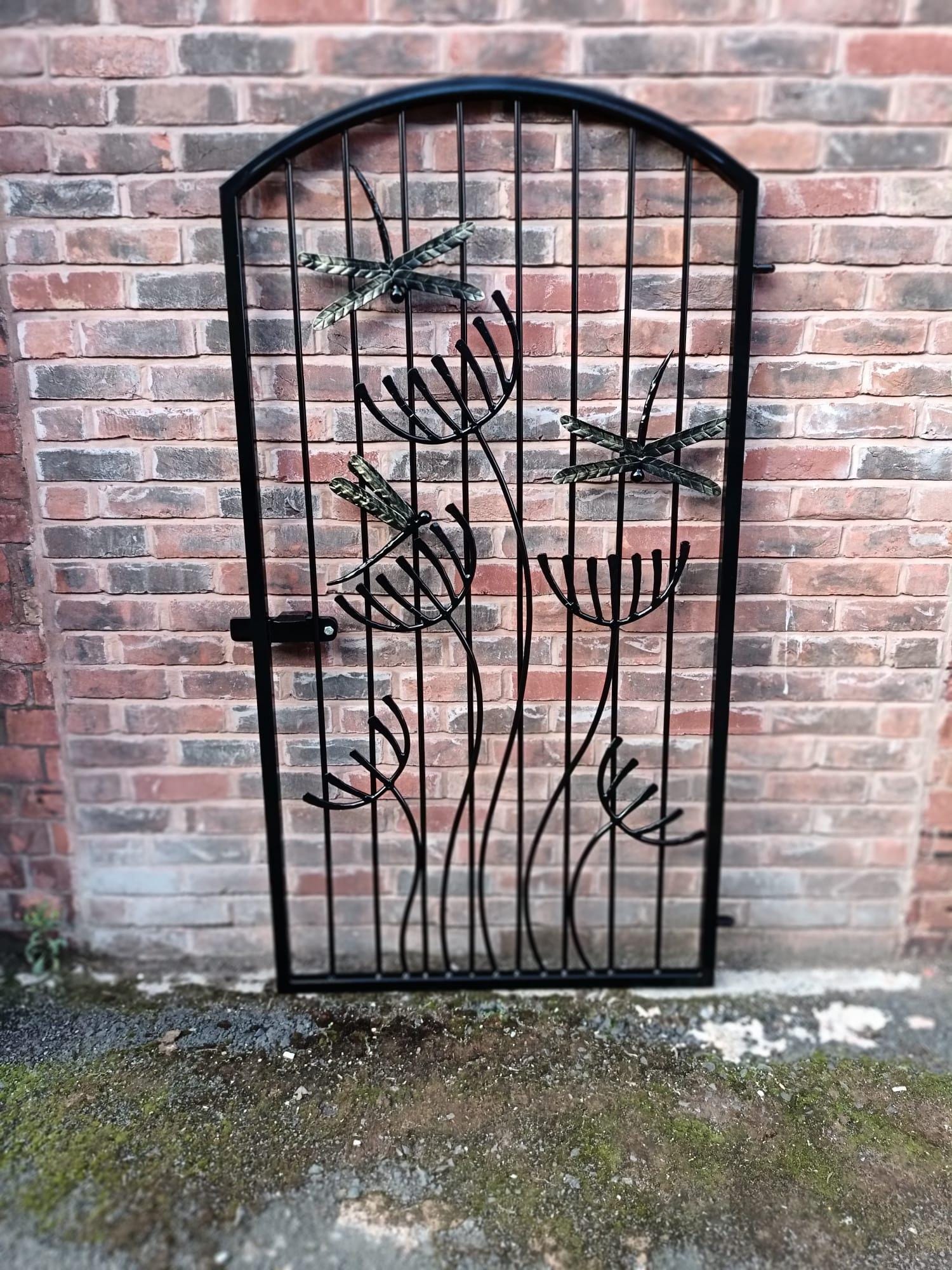 Made To Order Heavy Duty Garden Gate - Dragonfly Design. 38