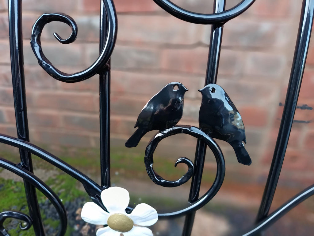 Bespoke Hand Forged Iron Juliet balcony - Elegant Scrollwork & Birds Design. 17