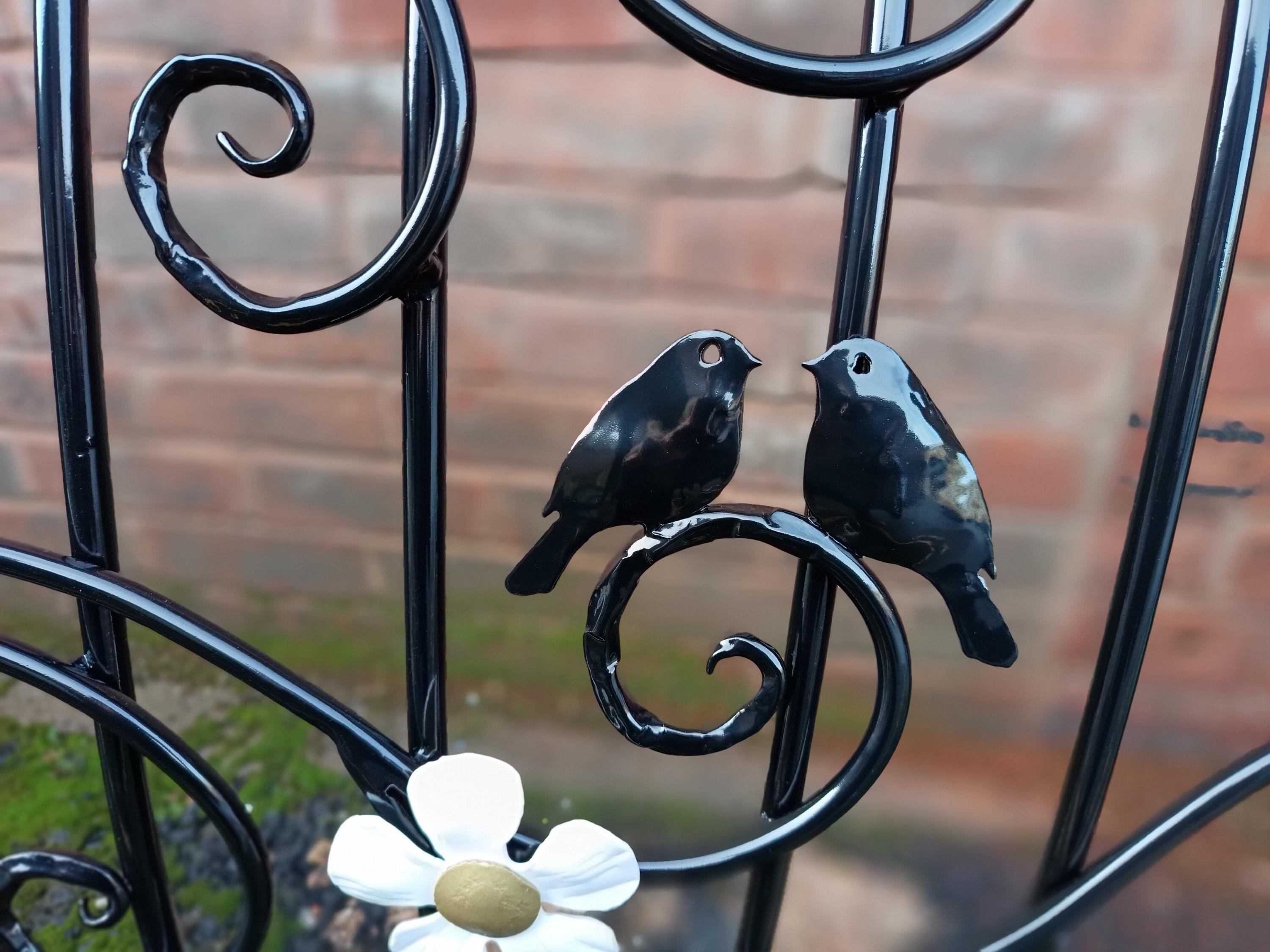 Bespoke Hand Forged Iron Juliet balcony - Elegant Scrollwork & Birds Design. 17