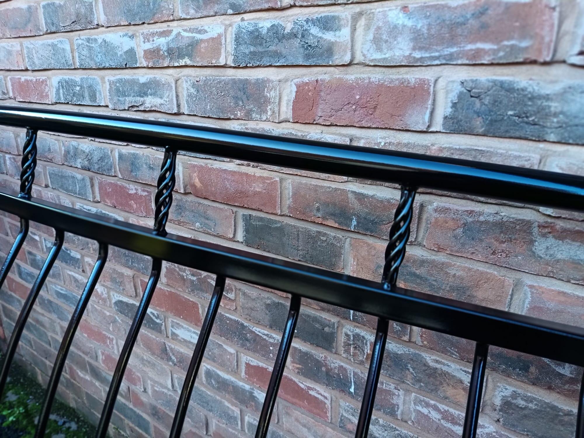 Bespoke Wrought Iron Juliet Balcony with Mesh Floor. 82