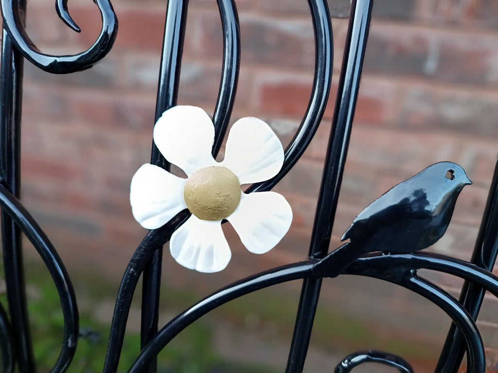 Bespoke Hand Forged Iron Juliet balcony - Elegant Scrollwork & Birds Design. 17